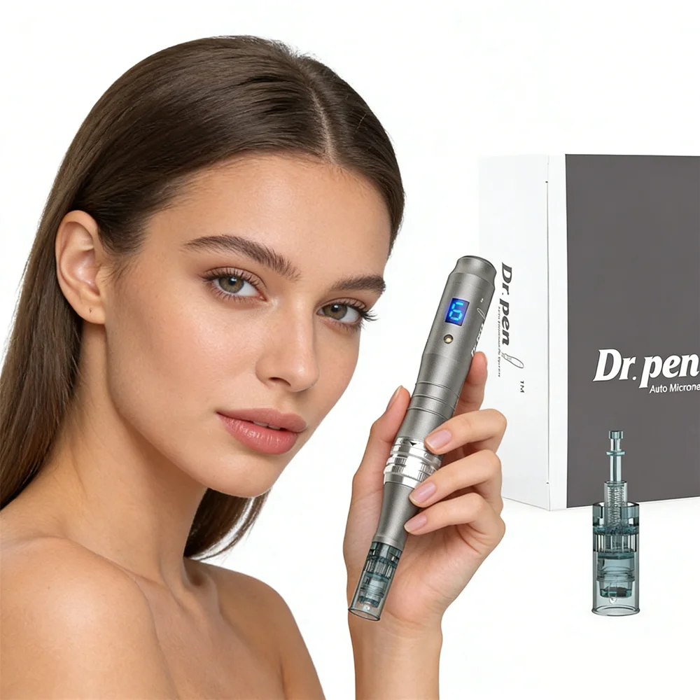 nouveau-stylo-de-micro-aiguilletage-authentique-dr-pen-ultima-m8-avec-2-cartouches-d'aiguilles-soin-du-visage-stylo-dermique-sans-fil-machine-de-beaute
