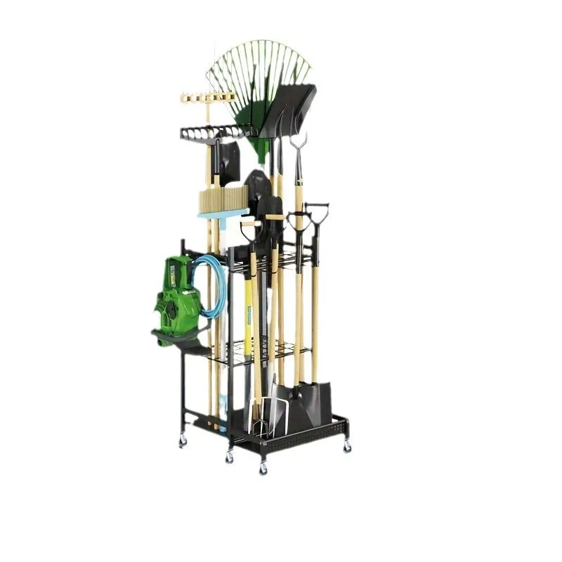 

Garden tool straight hook hanging rack