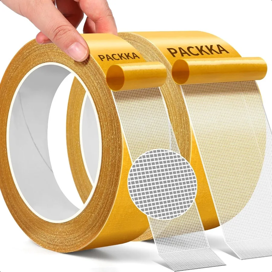

Double Sided Fabric Tape Heavy Duty Mounting Tape 2 Packs Double Stick Carpet Tape Two Sided Tape Rug Tape Gripper Clear Tape f