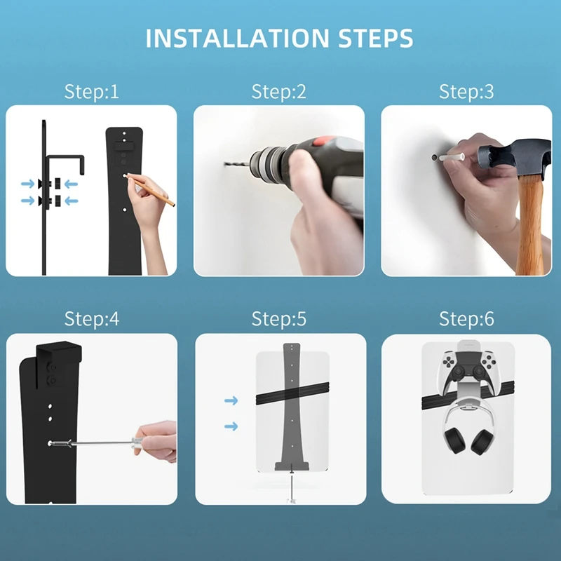 Console Wall Bracket Hanging Storage Bracket Storage Rack Storage Accessories For PS5 Pro/Slim Game Console