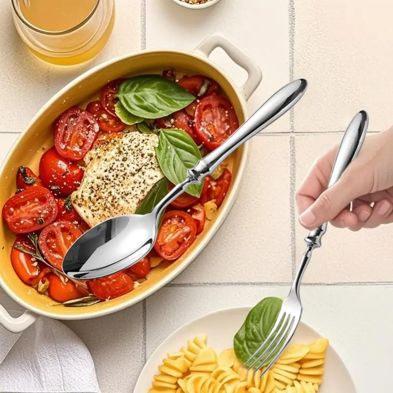 

Silverware Set 4X Kitchen Silverware Utensils Stainless Steel Eating Tableware Set Include Steak Cutter Fork And Spoon For