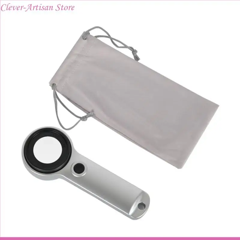 

E06B 30X Glass LED Illuminated Eye Loupe Magnifier Handheld- Magnify Lens