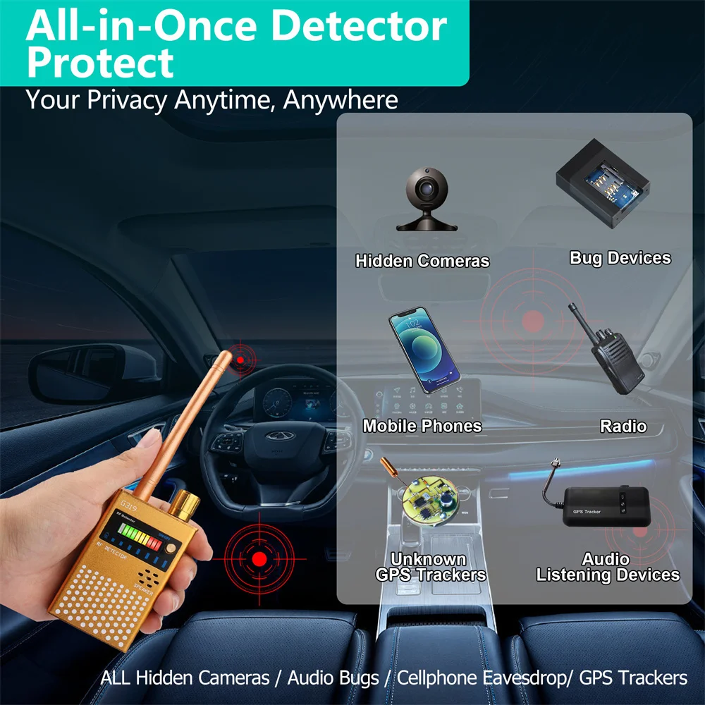 G319 Multifunctionele verborgen cameradetector Bug Spy-Camera GSM Finder GPS-signaallens RF-locator Tracker detecteert draadloze scanner