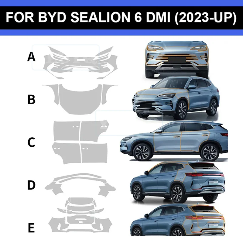 

For Renault Megane 2023 2024 2025 Car Paint Protection Film Transparent Anti-scratch Body TPU PPF Pre-cut Sticker