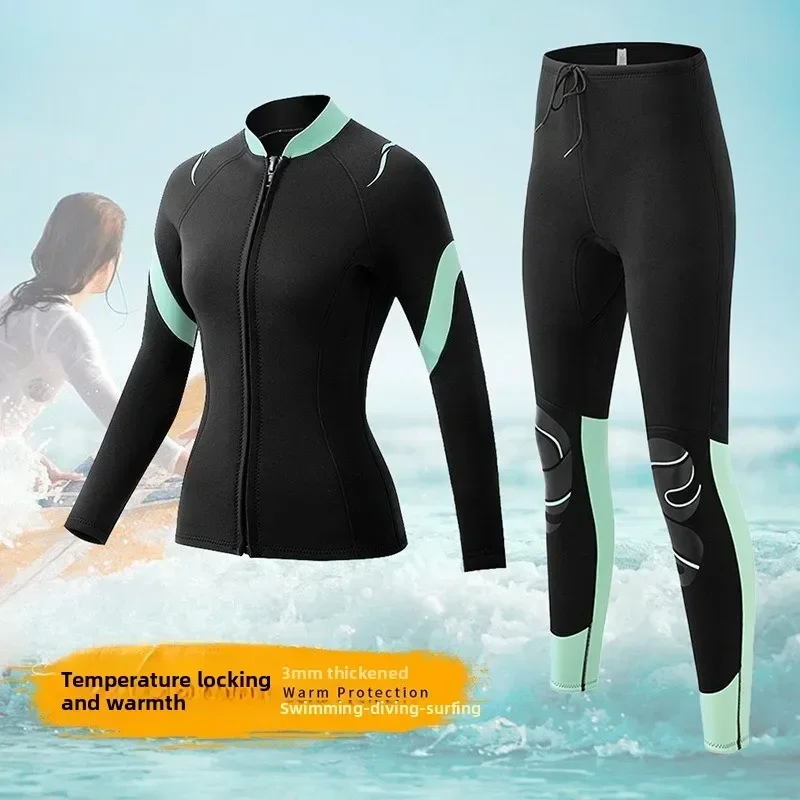 

Outdoor Split Surf Wetsuit Long Sleeve Sun Protection Ladies Quick Drying Snorkeling Suit Diving