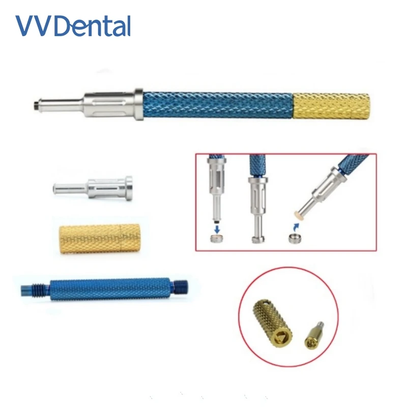

Универсальный инструмент VV для установки и снятия дентальных имплантатов 3-в-1 с металлической ручкой для удаления локатора, 1 шт.