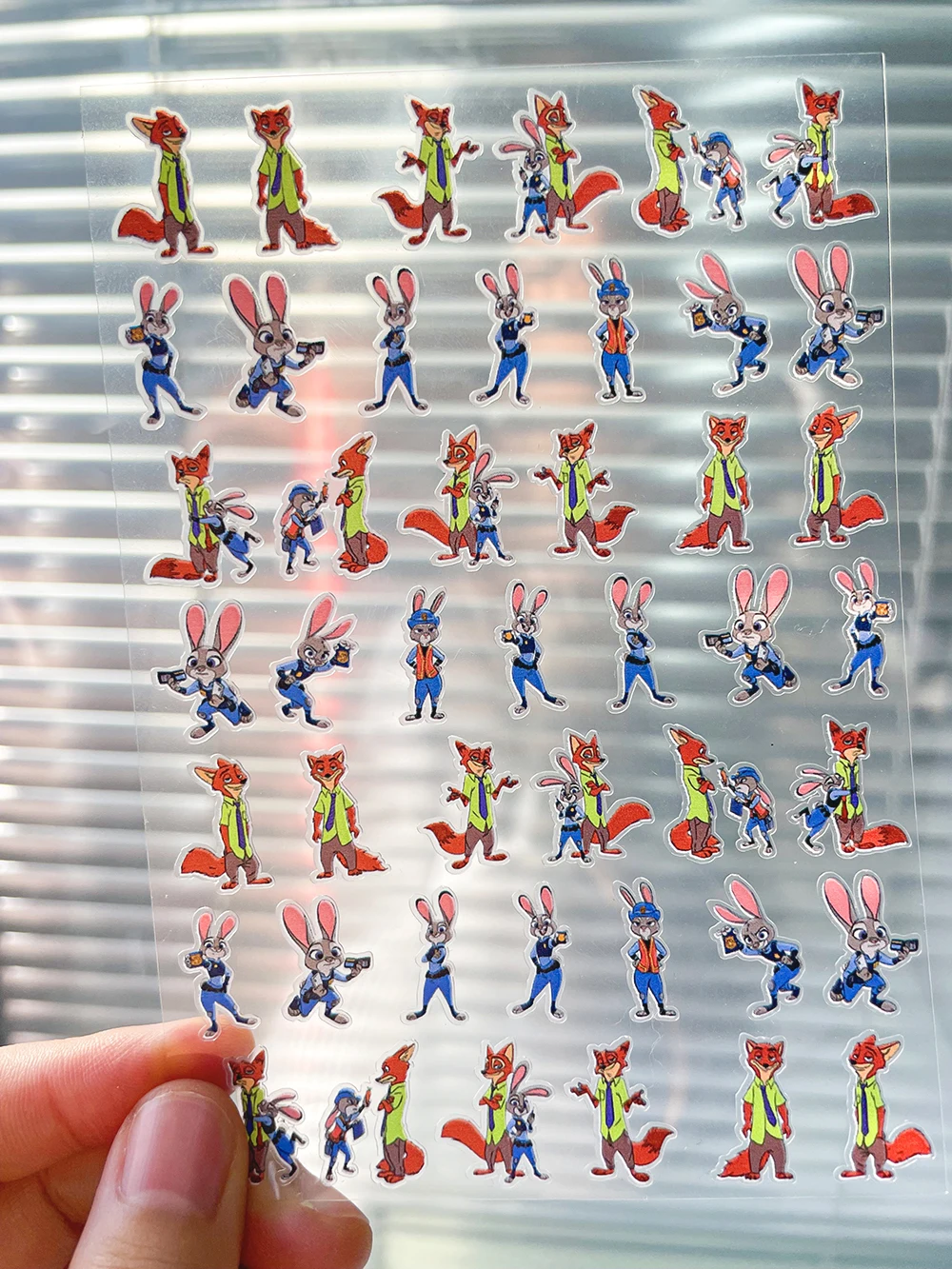 สติกเกอร์ตกแต่งทำมือจาก PVC ลายการ์ตูนซูโทเปีย 2 ปี 2025 จูดี้ ฮอปส์ นิค ไวลด์ กันน้ำ สำหรับตกแต่งเล็บ