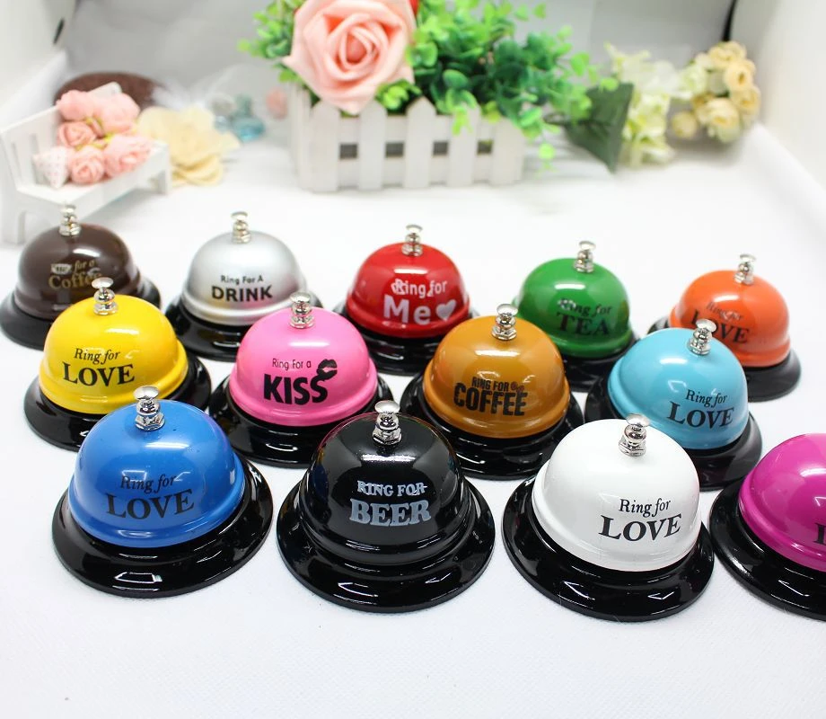 8.5cm Metal Kitchen Restaurant Ordering Service Call Bell Reception Bar Service Hotel Counter Desk Ring Iron Desk Calling Bell