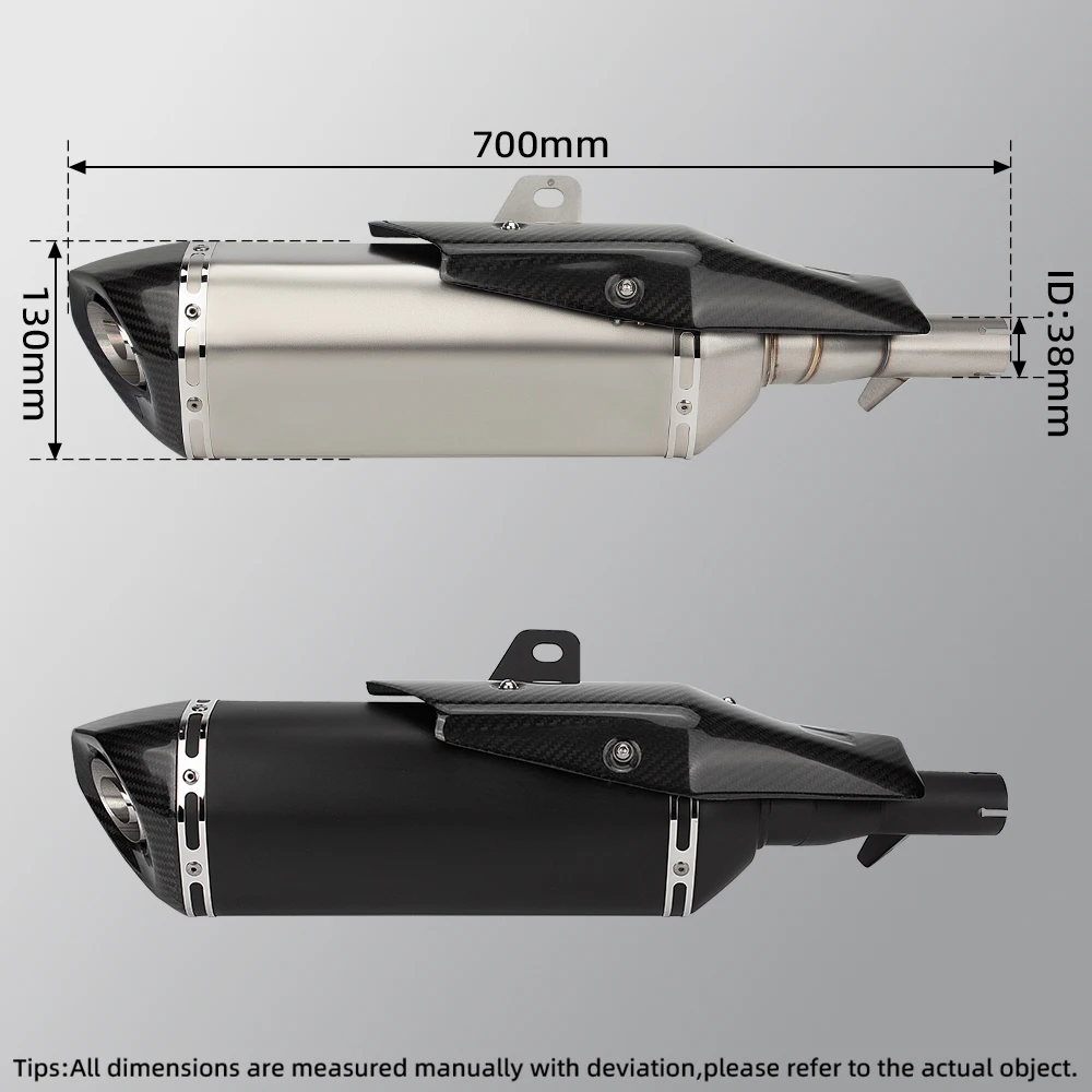كاتم صوت عادم الدراجة النارية سهل الارتداء على الخط Akra Carbon Escape مع DB قاتل DB لـ Forza750 Nss750 ADV750 2017-2024