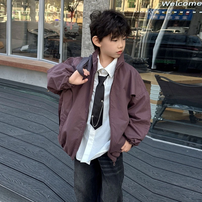 2026 Autumn New Hot Selling Children's Solid Color Shoulder Down Simple Design Versatile Coat