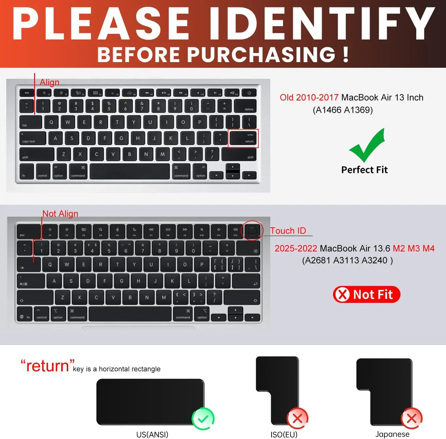 Housse de clavier en silicone de style motif anglais, disposition américaine pour Mac Air 13 "A1466 Pro 13" 15 "avec ou sans Retina 2015 ou ancienne version
