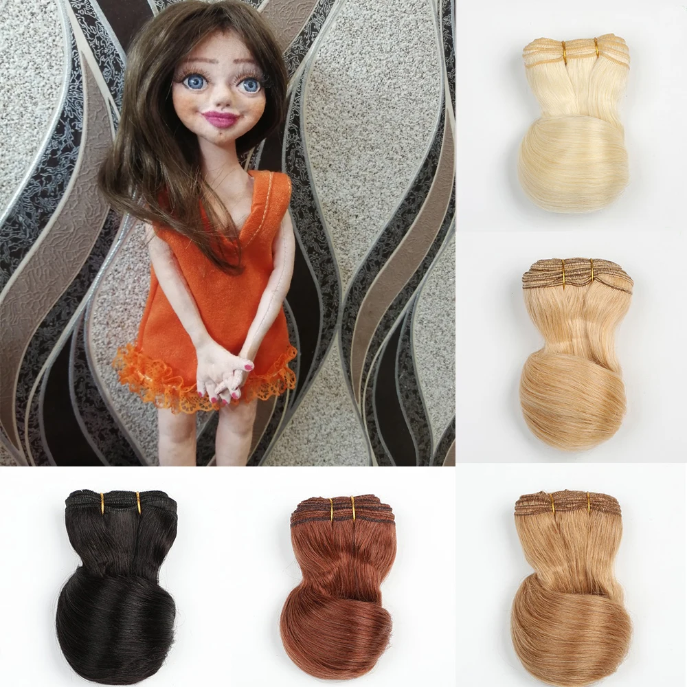 Hair Extensions 16cm Straight Wool Hair Pieces for American Blyth BJD Dolls DIY Doll Hair Wigs Doll Accessories Hair Wefts