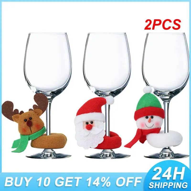 2PCS Snowman Wine Bottle Set Eye-catching Security Home Supplies Santa Bathroom Decoration Best Selling Window Decoration Unique