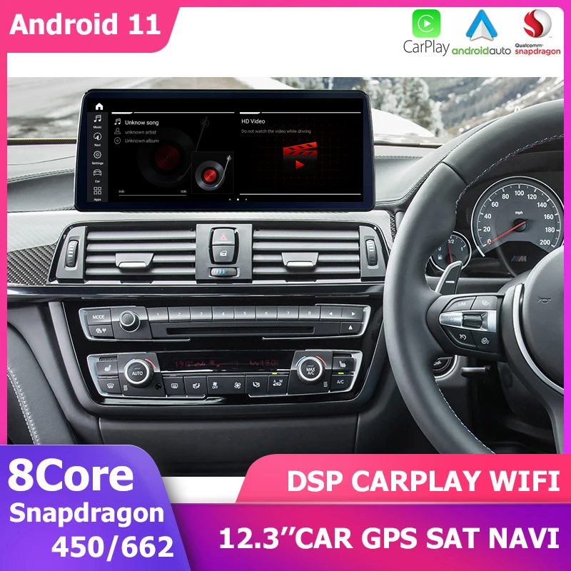 

12.3''Android 11 Car GPS Navigation For BMW 3 4 Series F30 F31 F32 F33 F34 F35 F36 RHD Auto Multimedia NBT Snapdragon662 Carplay