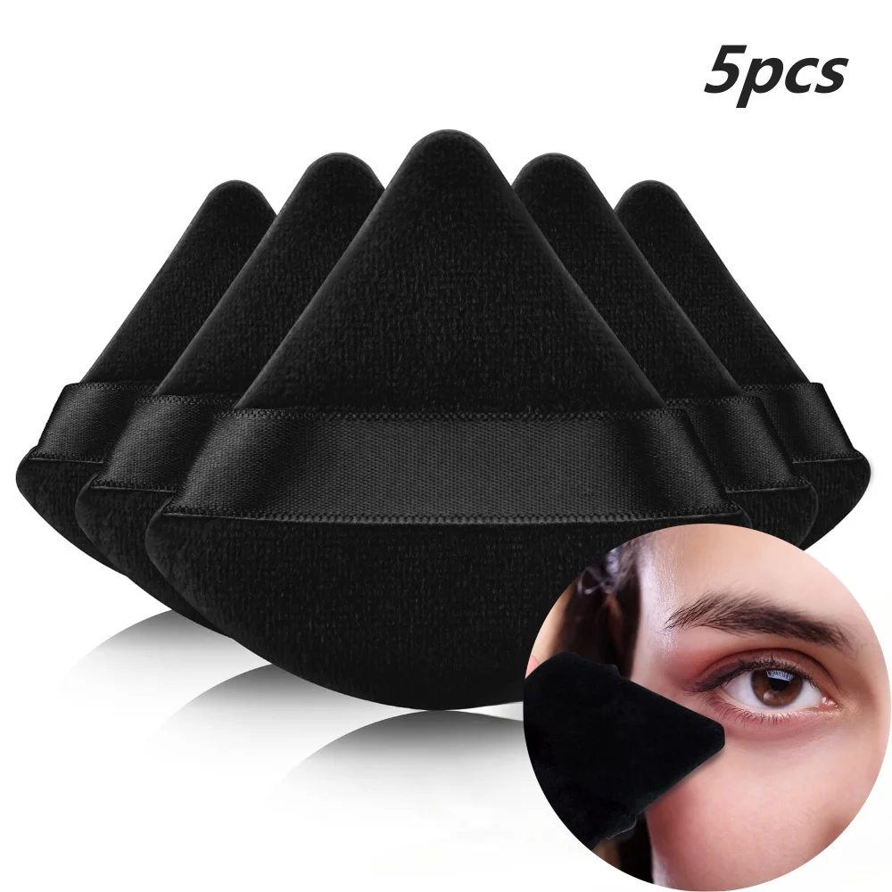 2/3/5/6/12Powder Puff Face Makeup Soft velvet Triangle Powder Puff For Loose Powder Setting Powder Makeup Foundation Beauty Gift