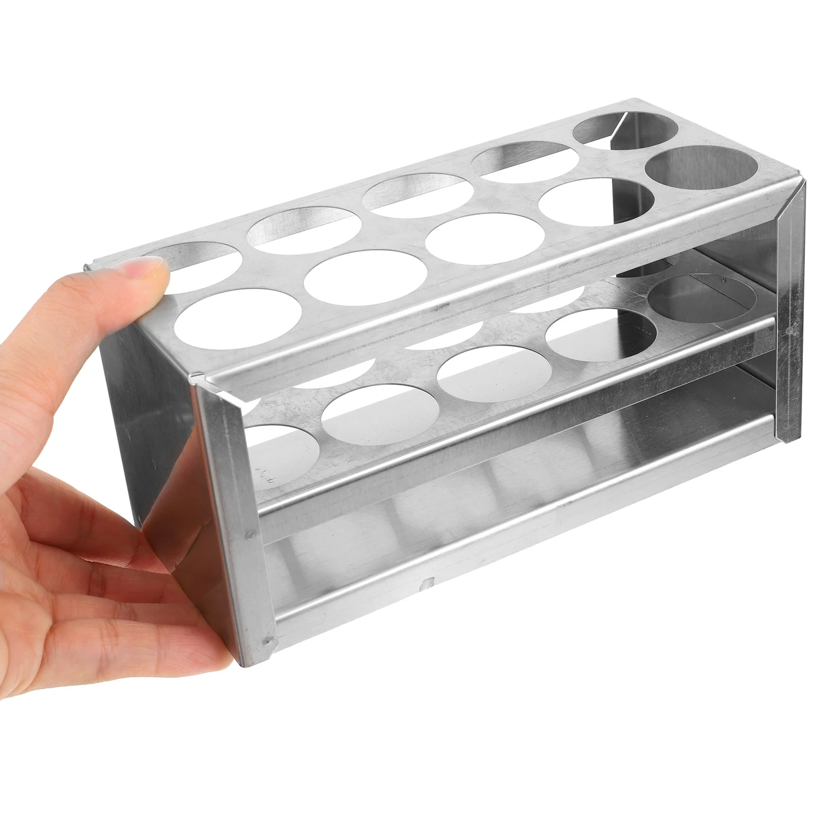 Stainless Steel Test Tube Rack Tubes Sampling Centrifuge Holder Organizer for Chemistry Metal