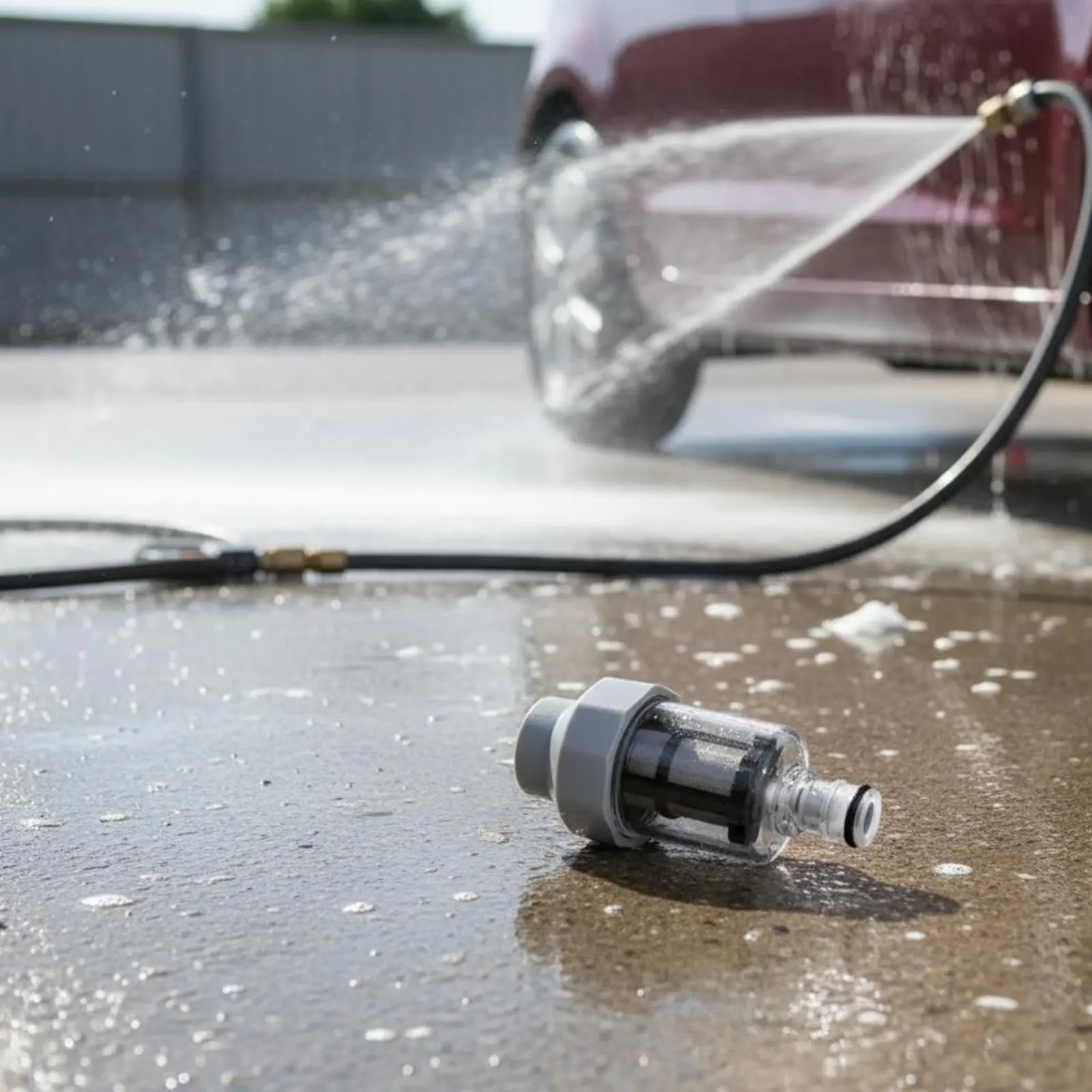 

Pressure Washer Inlet Strainer Fast Attach Water Pump Suction Strainer Inline Hose Strainer Transparent Housing Plumbing