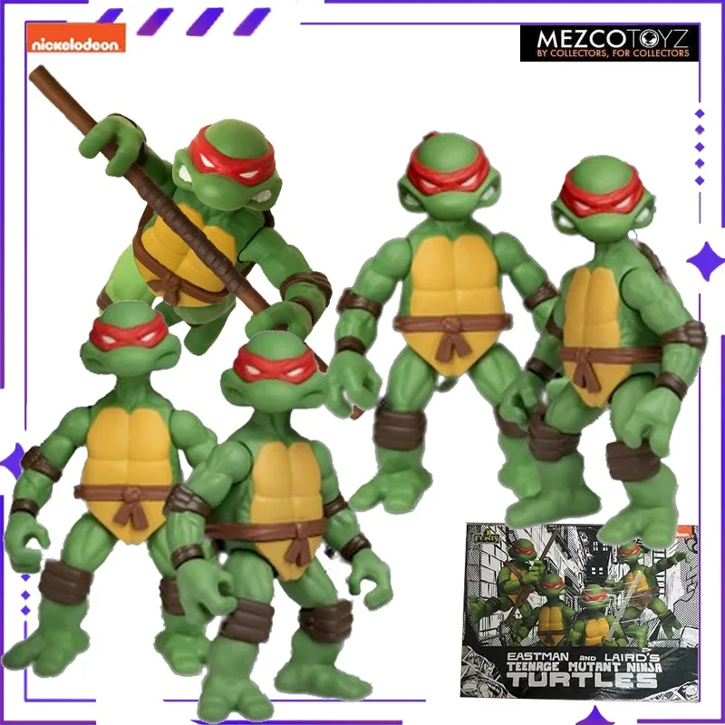 

Новый оригинальный комплект MEZCO Ant 5 POINT PLUS Ninja Turtles Deluxe Edition, 3,75-дюймовая мобильная кукла, модель игрушки, подарочная коллекция на складе