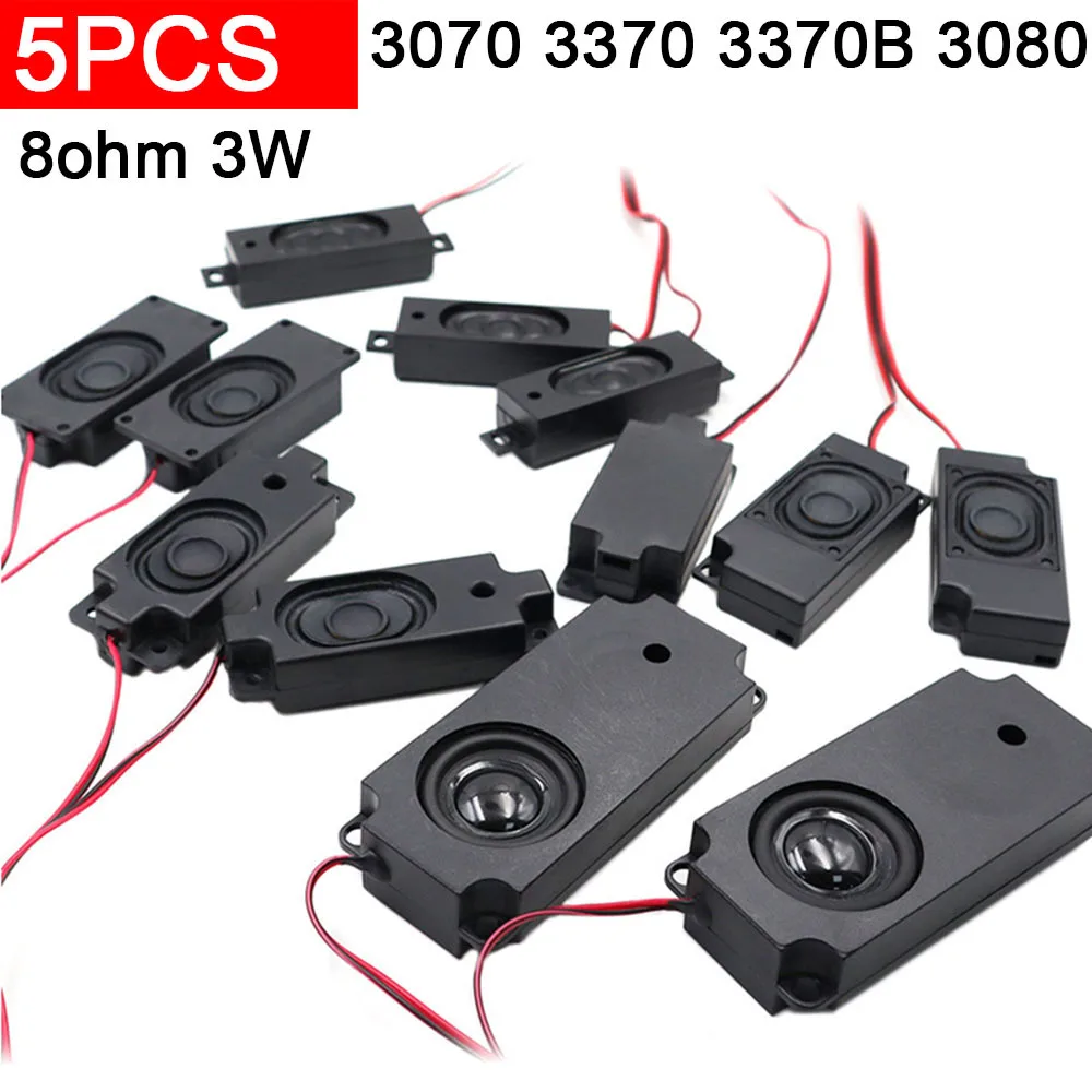5pcs 8 Ohm 2 Watt 3W 8 Ω Audio Portable Speakers 3070 3370 3370B 3080 Cavity Computer Speaker Advertising LCD TV Loudspeaker