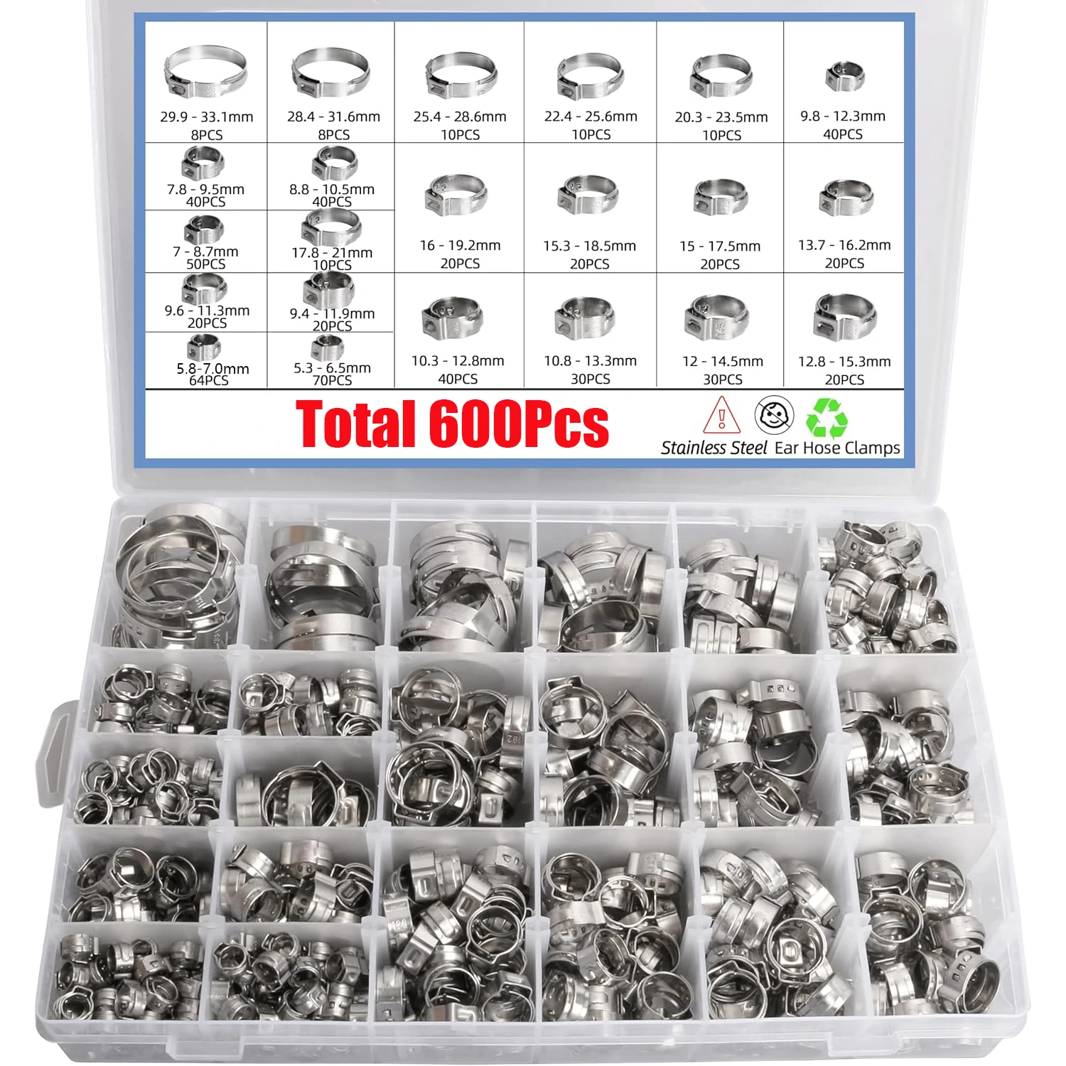 kit-de-600-colliers-de-serrage-pour-tuyaux-a-une-seule-oreille-65-331-mm-en-acier-inoxydable-304-attaches-pour-tuyaux-anneaux-de-sertissage-assortiment-de-colliers-de-serrage-sans-degrade