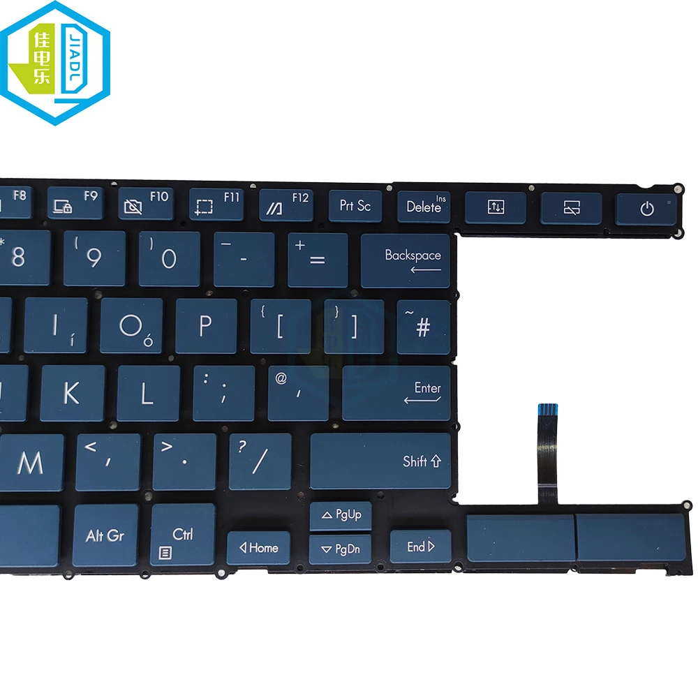 Imagem -05 - Teclado Retroiluminado para Asus Zenbook Duo 14 Teclas Azuis para Ux482 Ux482ea Ux482eg Ux482ear Ux482egr Árabe Eua Reino Unido