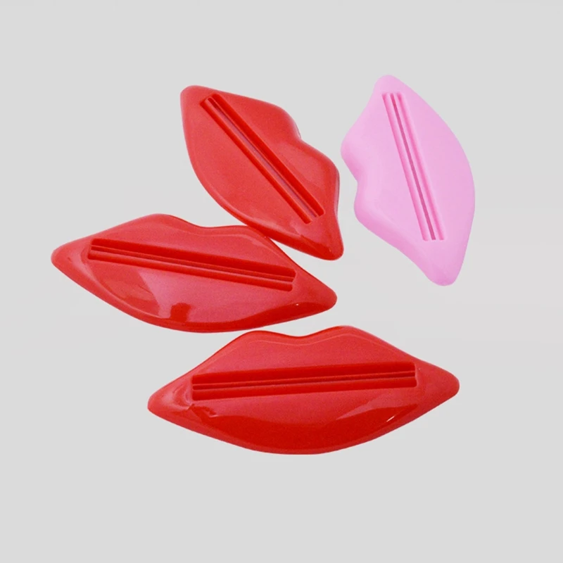 2 PCS Sexy Hot Lip Kiss Bathroom Tube Dispenser Toothpaste Cream Squeezer