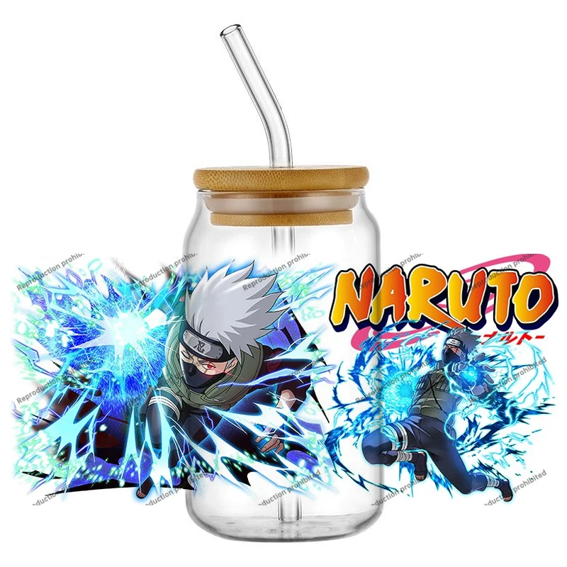 

Naruto Cartoon Artwork UV Sticker DIY Decals 3D transfers uvdtf stickers 16oz uv dtf cup wraps for Libbey Glasses