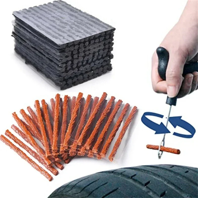 10-200pcs Tire Repair Strips Tubeless Rubber Stiring Glue Seals for Car Motorcycle Tyre Puncture Repair Kit Tools Accessories