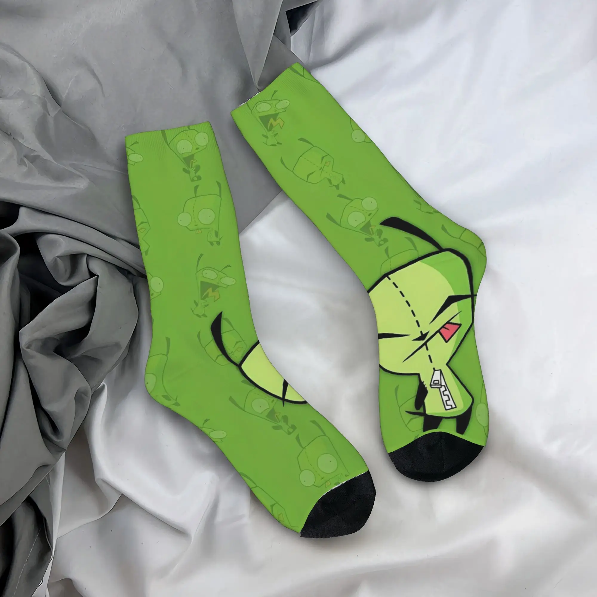 Winter Warm Harajuku Men's Women's  Invaders Zims  Gir Cartoon Socks  Sweat Absorbing Sports Socks,