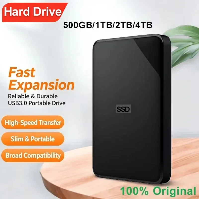 2.5" Portable External Hard Drive HDD USB3.0, 500GB 1TB 2TB 4TB Storage Disk, OEM Original for Laptop Desktop PC