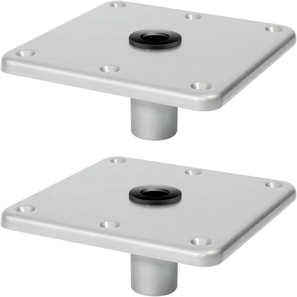 

Boat Seat Base 7" x 7" Aluminum Alloy Material 3/4" Pin Post Socket, Heavy Duty Boat Seat Pedestals Set of 1/2, Base Corrosion