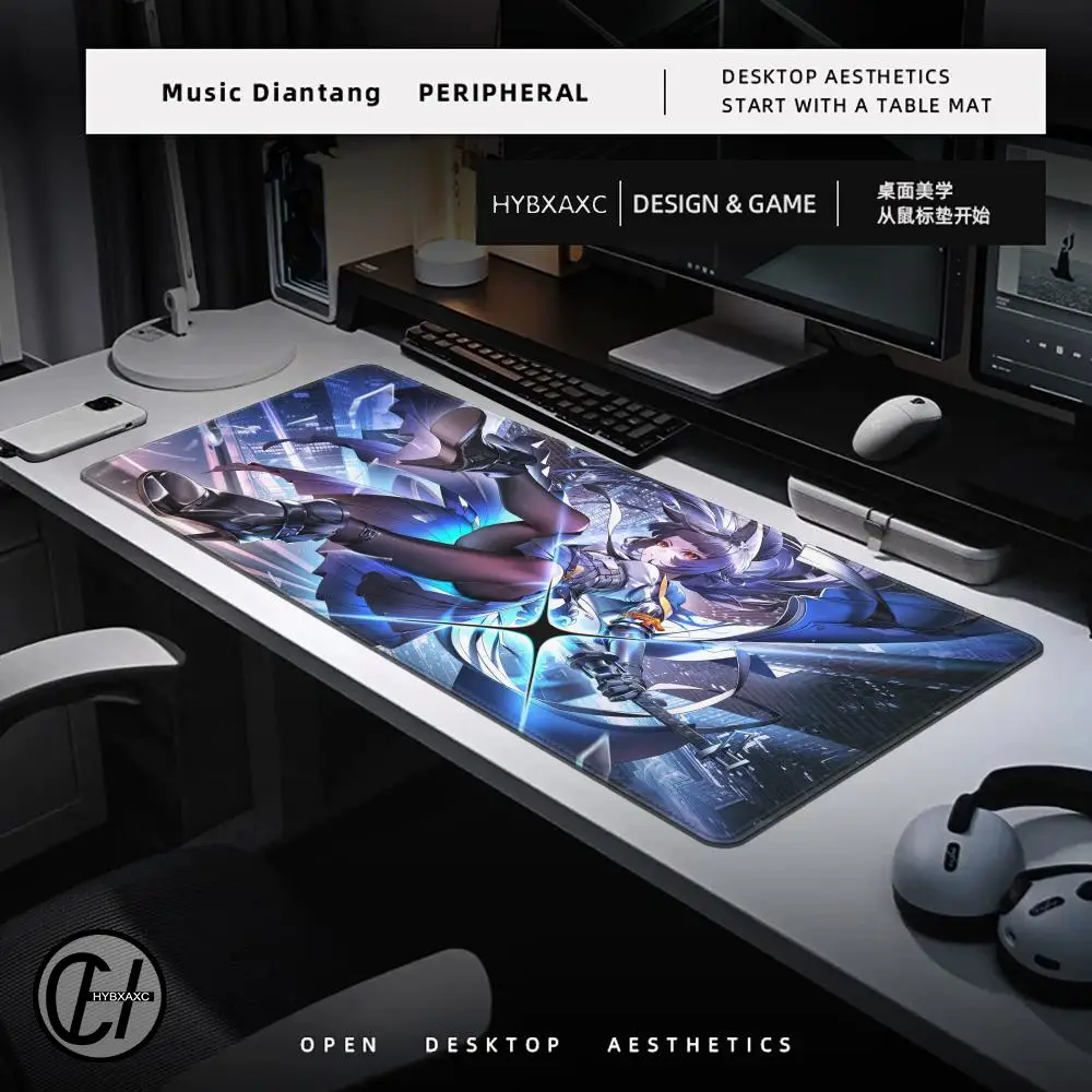 Zenless Zone Nul Hoshimi Miyabi Muismat Gaming Accessoires Computer Muismat Anime ZZZ Toetsenbord Kantoor Pads Rubber Muis Matten