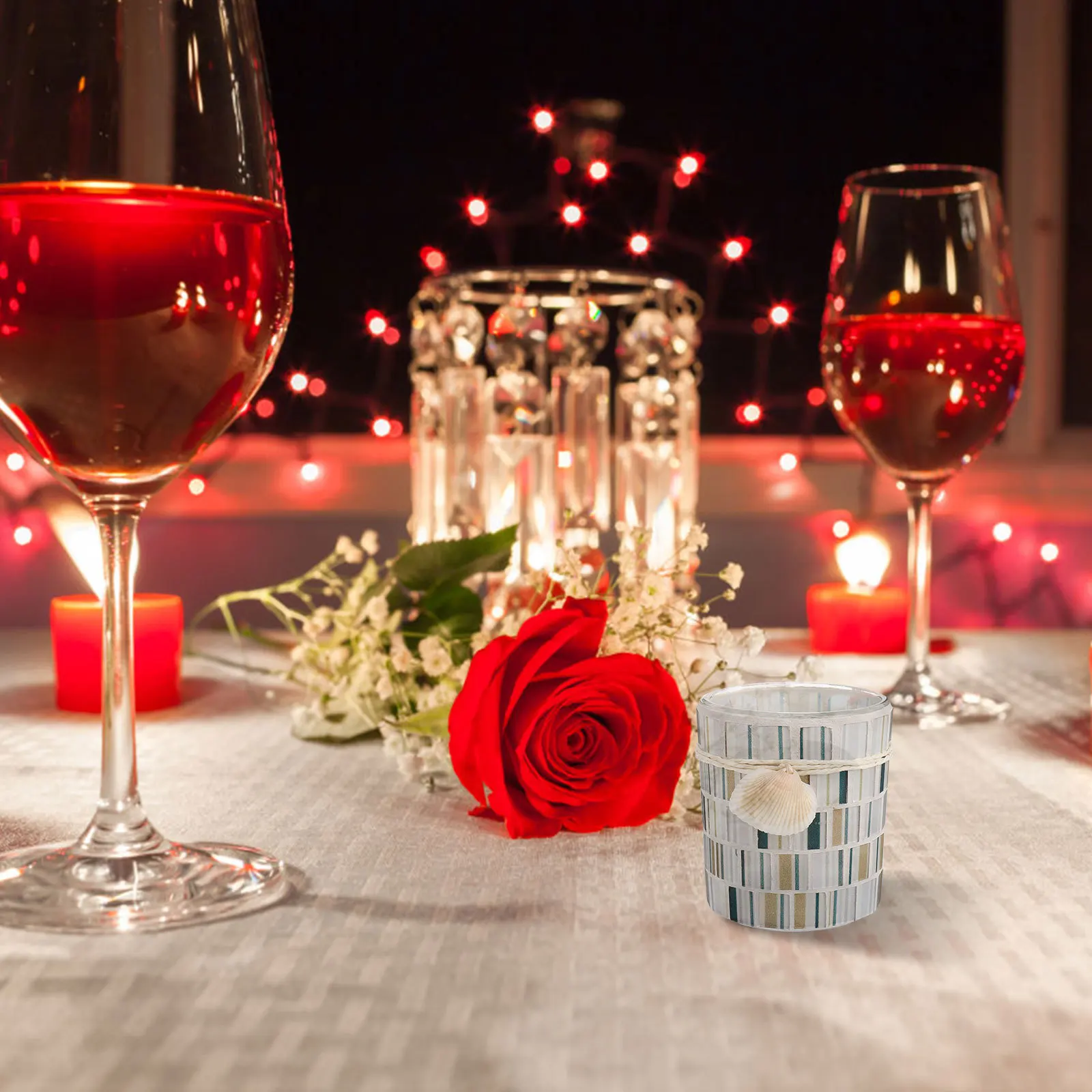 

1Pcs Shell Glass Holder Mediterranean Style Decorative Cup for Home Wedding Coffee Shop Gift