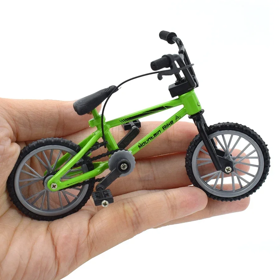 Mini Finger Mountain Bikes Diecast Nickel Alloy Stents Finger Bicycle Kid Novelty Gag Toys Model Mini Portable Bike for Children