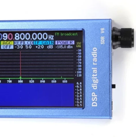 DeepSDR V6 High Performance DSP Digital Receiver 4.3 Inch IPS Touchscreen 192kHz Spectrum Display Multimode CW AM SSB FM Audio S