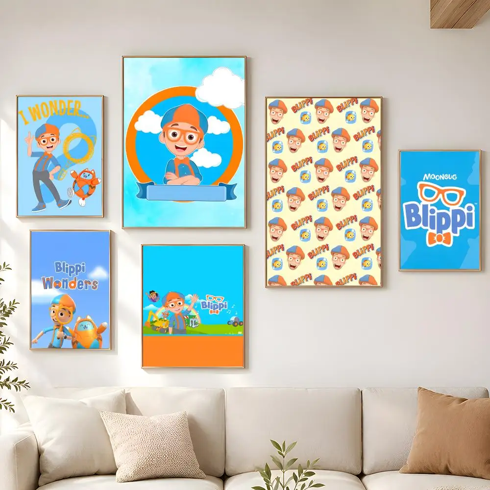 Póster de Blippi Wanders, Adhesivos de Pared Modernos, Impermeables, HD, Autoadhesivos para el Hogar y la Oficina