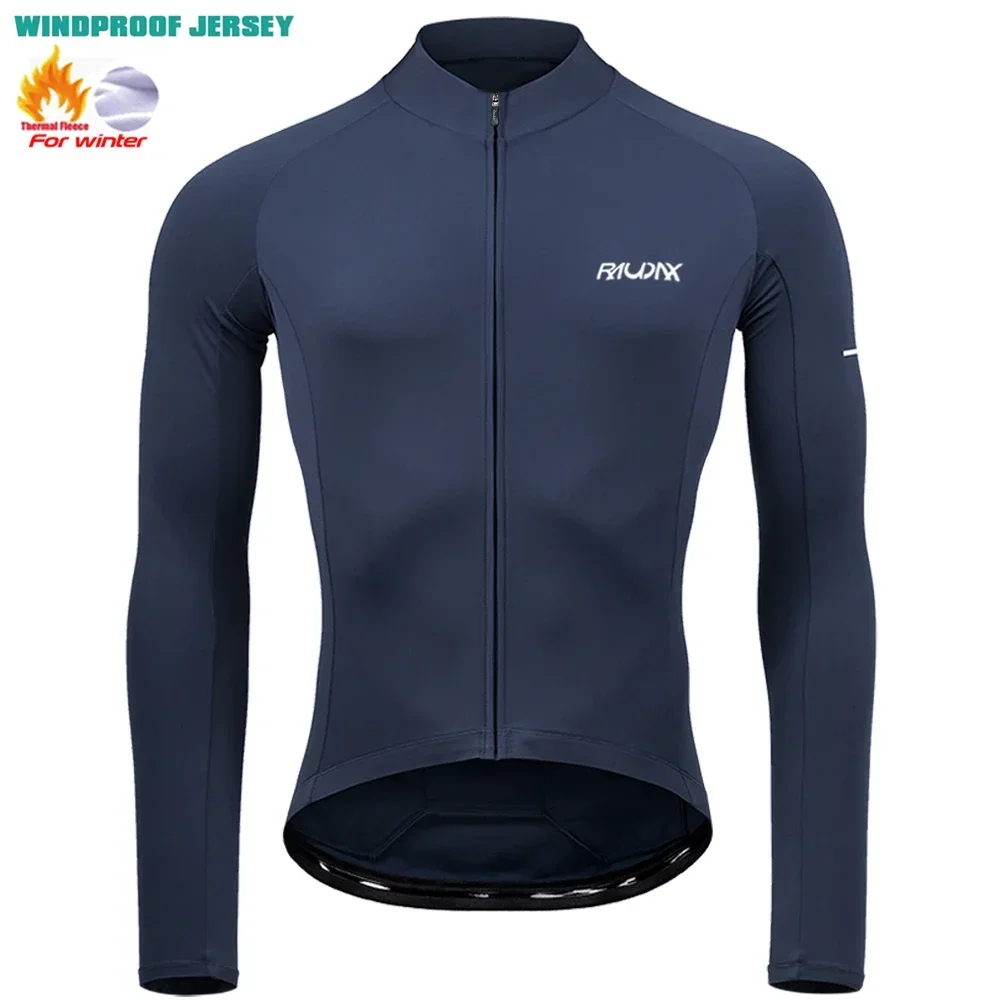 Raudax-Winter Cycling Thermal Fleece Clothing, Classics Colors Top, Cycling Jersey, Sport Bike, MTB Riding, Warm Jacket, 2020