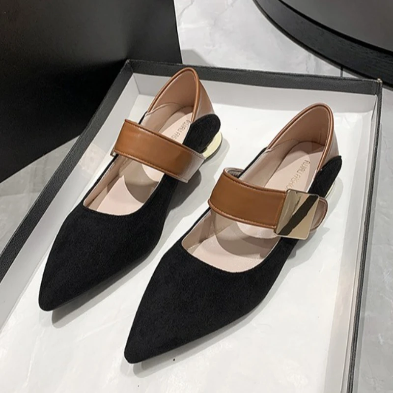 الفرنسية الرجعية ماري جين أحذية الربيع والخريف جديد البغال الجلدية المرأة عدم الانزلاق أحذية نسائية عادية Zapatos De Mujer #5