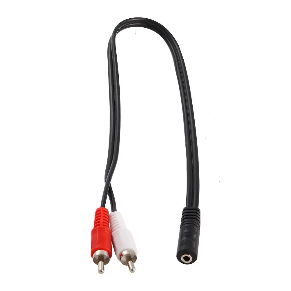 

3.5mm to RCA Durable 3.5mm Female Headphone 3.5 2 RCA Splitter Stereo Audio Audio Cables Adapter Cable