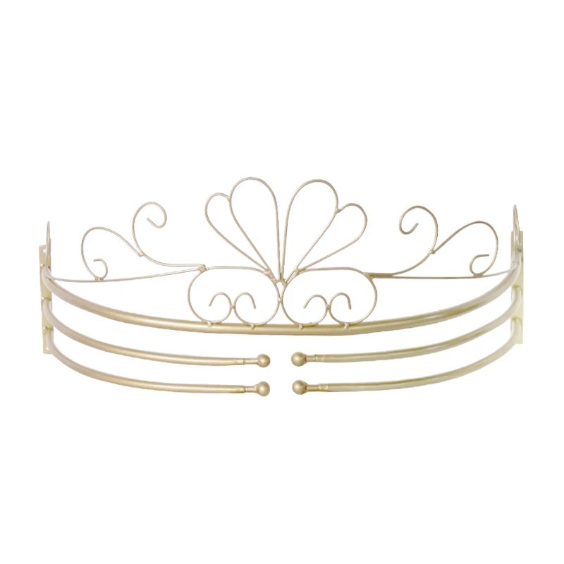 Imagem -04 - Cortina de Cama Europeia Rack com Gancho Cabeceira Decorativa Crown Cortina Tecido Display Infantil Mosquiteiro