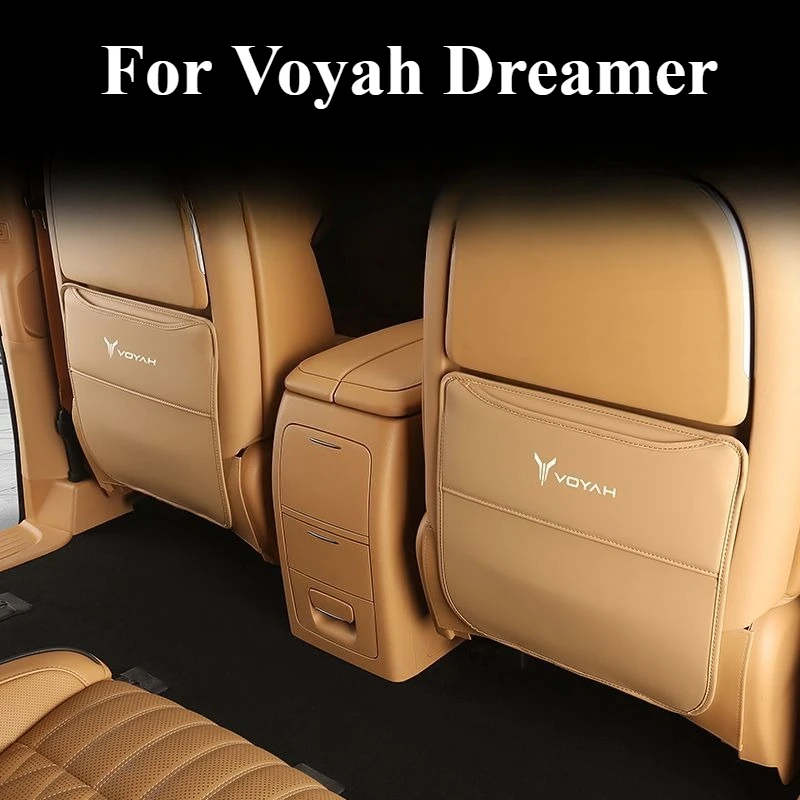 

For Voyah Dreamer 2022 2023 2024 Car Rear backrest seat anti kick pad leather protective pad car interior modification