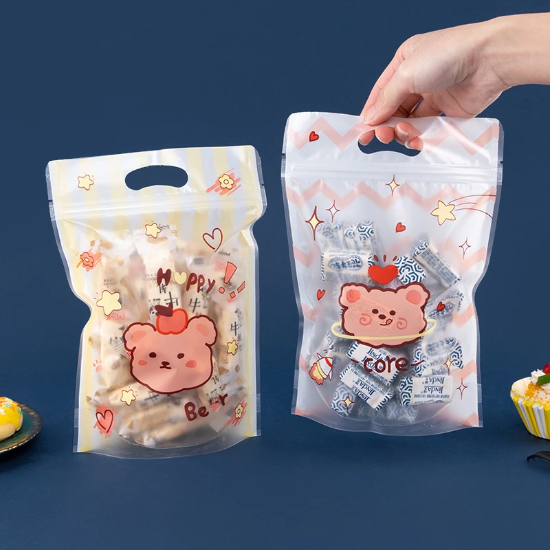 StoBag Transparent Candy Gift Tote Bag Packaging Nougat Cookies Snack Kids Party Wedding Baby Showe Decoration Suppily Wholesale