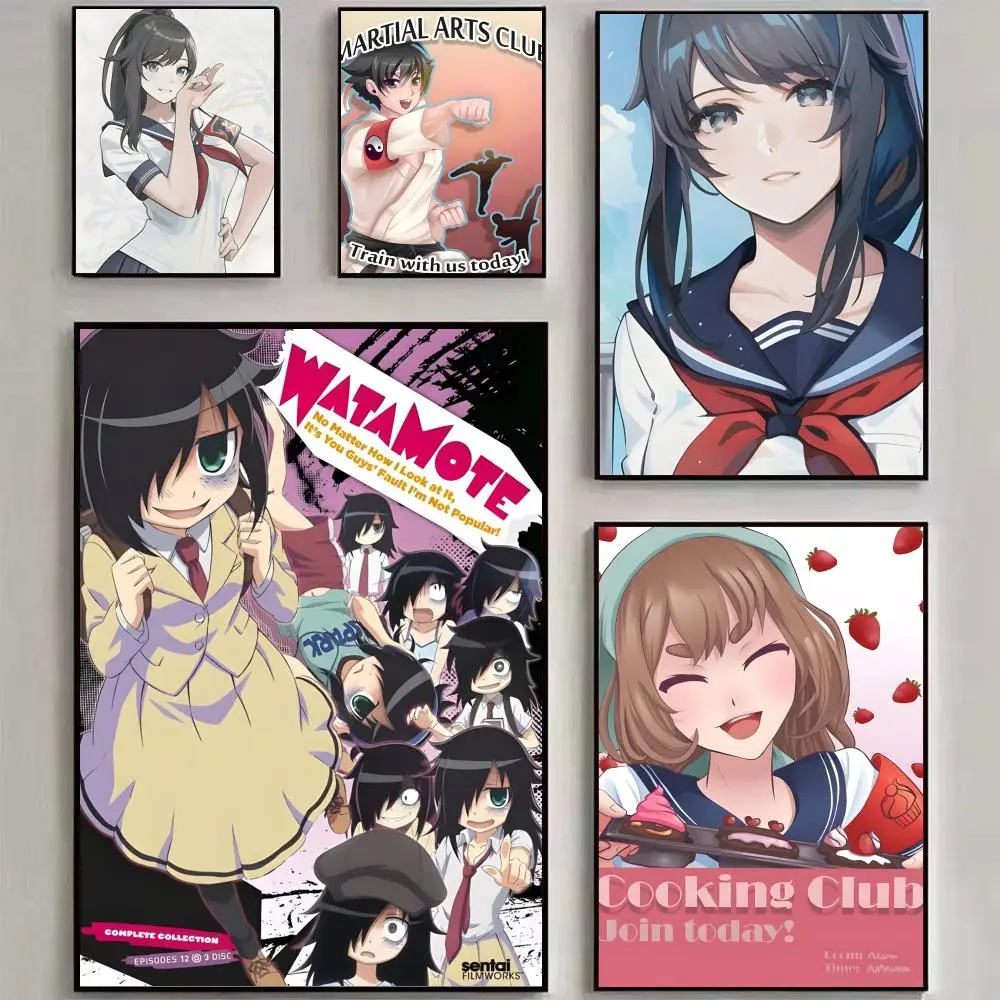 Anime Y-Yandere Simulator Poster Wall art print art suitable