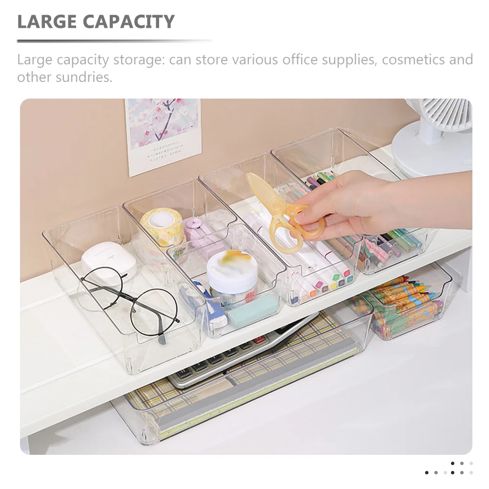 3 قطعة صندوق تخزين للمنزل سعة كبيرة منظم سطح المكتب مقصورة حافظة مكتب حامل ماكياج صندوق القلم التحكم عن بعد