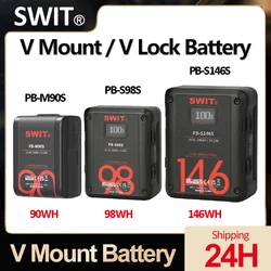 SWIT BP-M90S S98S S146S Mini V-Mount Battery LCD Display V-Lock Battery Multi-Interfaces Rechargeable Battery for Camera