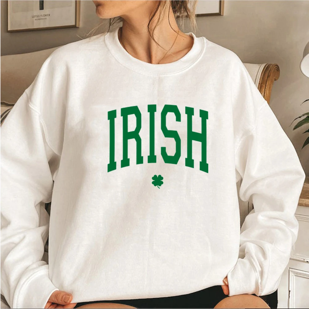 

Irish Sweatshirt St Patricks Day Sweatshirts Saint Patricks Day Shirt Women Sweatshirt Long Sleeve Pullover Shamrock Hoodie Tops