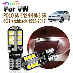 2Pcs T10 Car LED Blubs License Plate Lamp For VW Volkswagen POLO 6N 6N2 9N 9N3 6R 6C 1995-2016 2017 Car Parking Lights