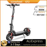 isinwheel GT2 Electric Scooter 800W Motor 48V 15Ah Battery 11 Off-Road Pneumatic Tire Foldable City Commuter Electric Scooter