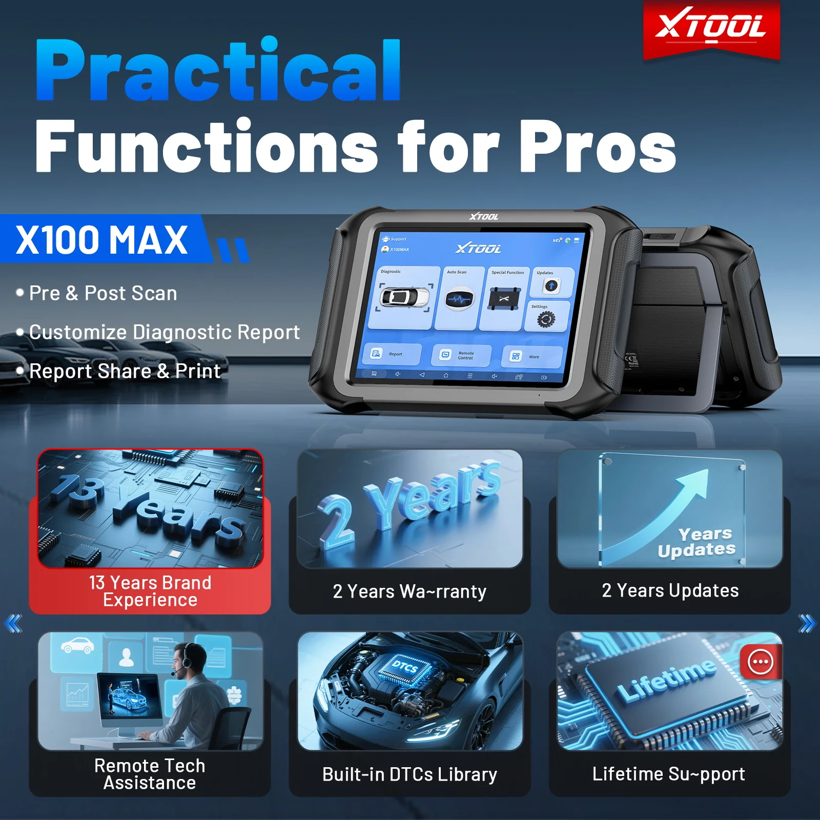 Picture 8: XTOOL X100Max Car Key Programming Tools With KC501 For All Key Key Key driver Car Tool ECU Coding 42 + Reet IMMO program Key OBD2 bi-directional Control Scanner 2 Years Free up