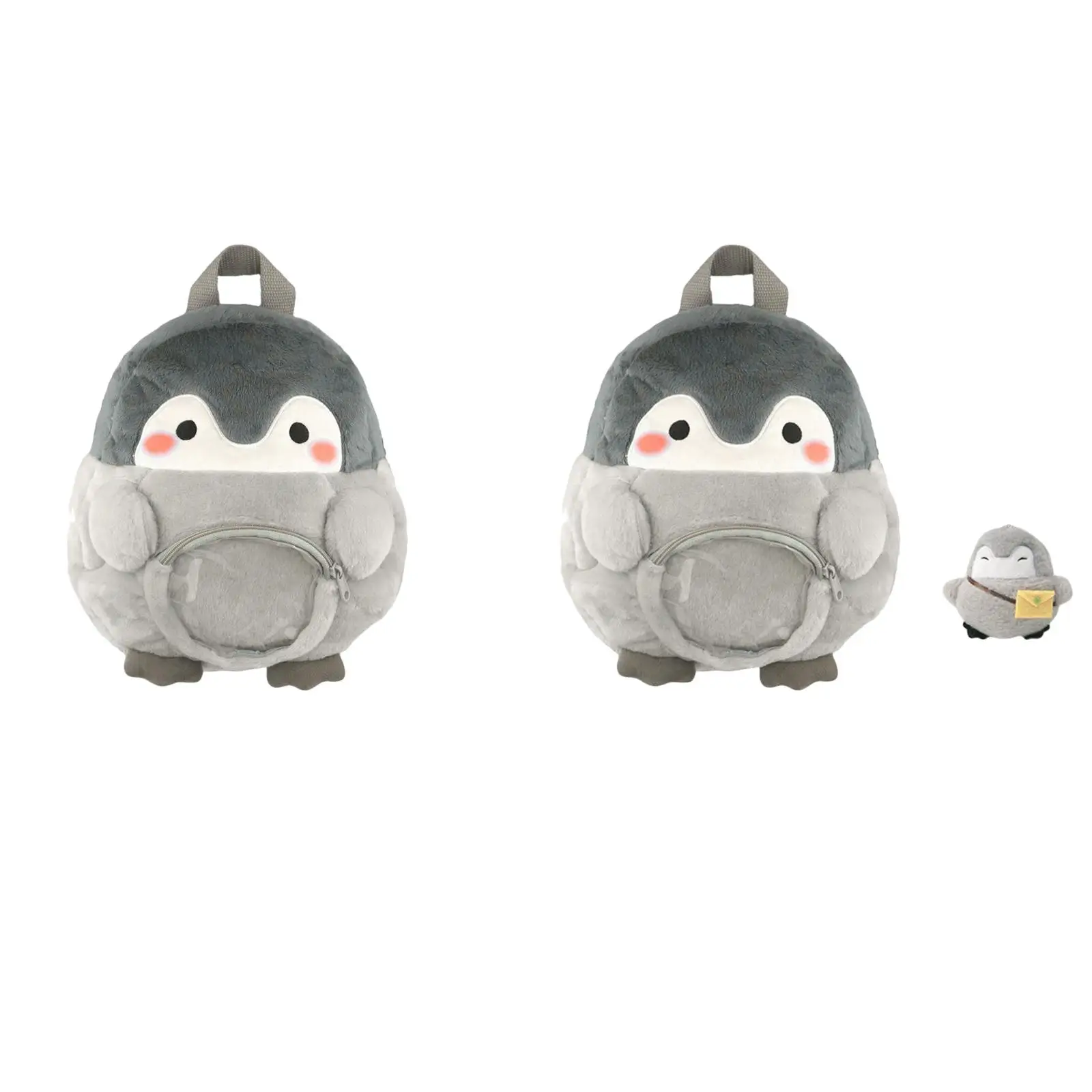 Mochila pinguim leve para adultos, bolsa de pelúcia macia, meninos e meninas, homens e mulheres